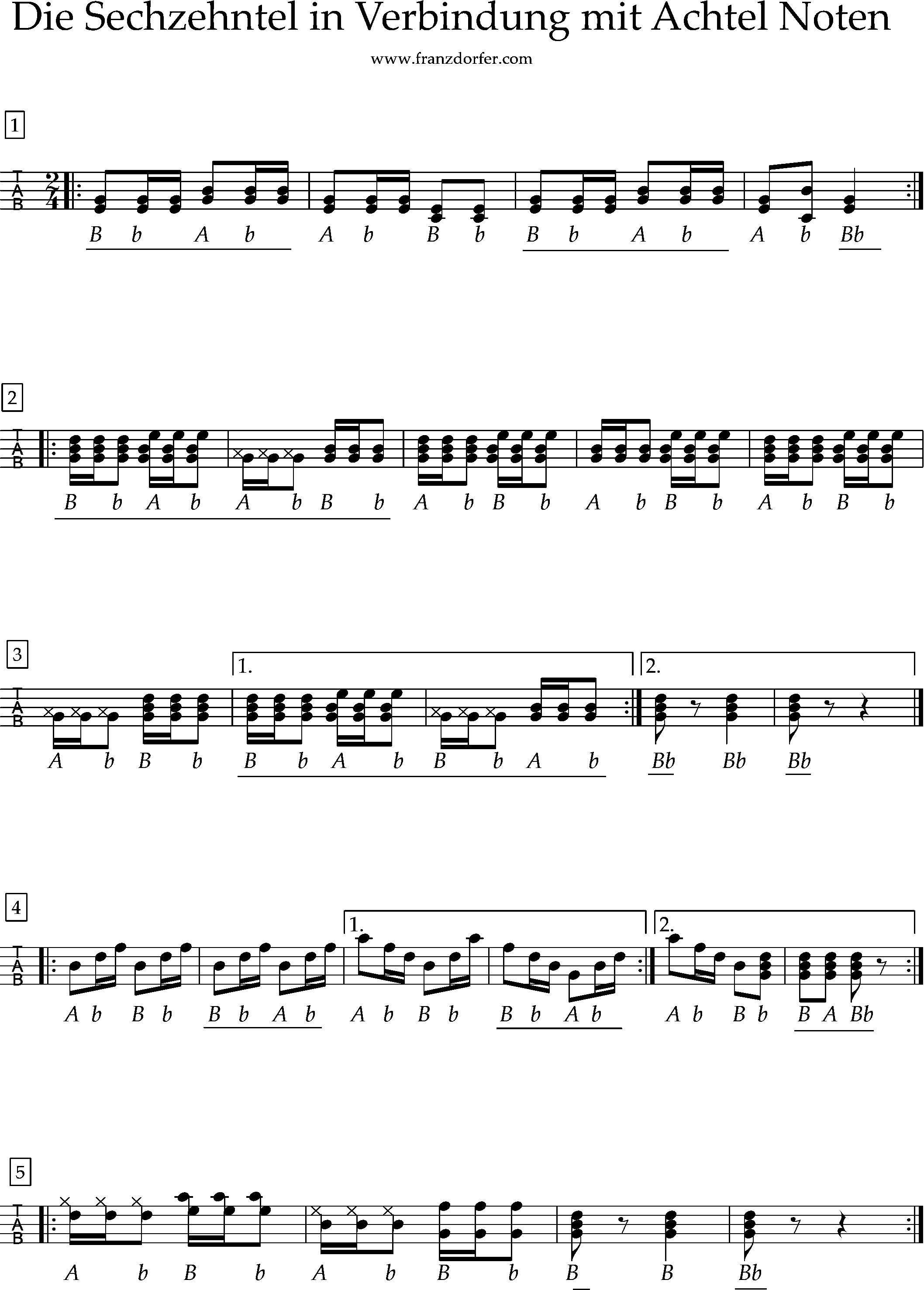 steirische lernen- 1/16 + 1/8 Note